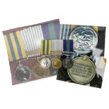 Korean War group of three medals comprising ERII Korea Medal awarded to 22307852 Pte. M. McGill R.A.