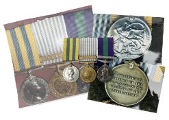 Korean War group of three medals comprising ERII Korea Medal awarded to 22307852 Pte. M. McGill R.A.