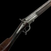 19th century lightweight 20-bore single barrel shotgun with best curly damascus 76cm barrel in origi