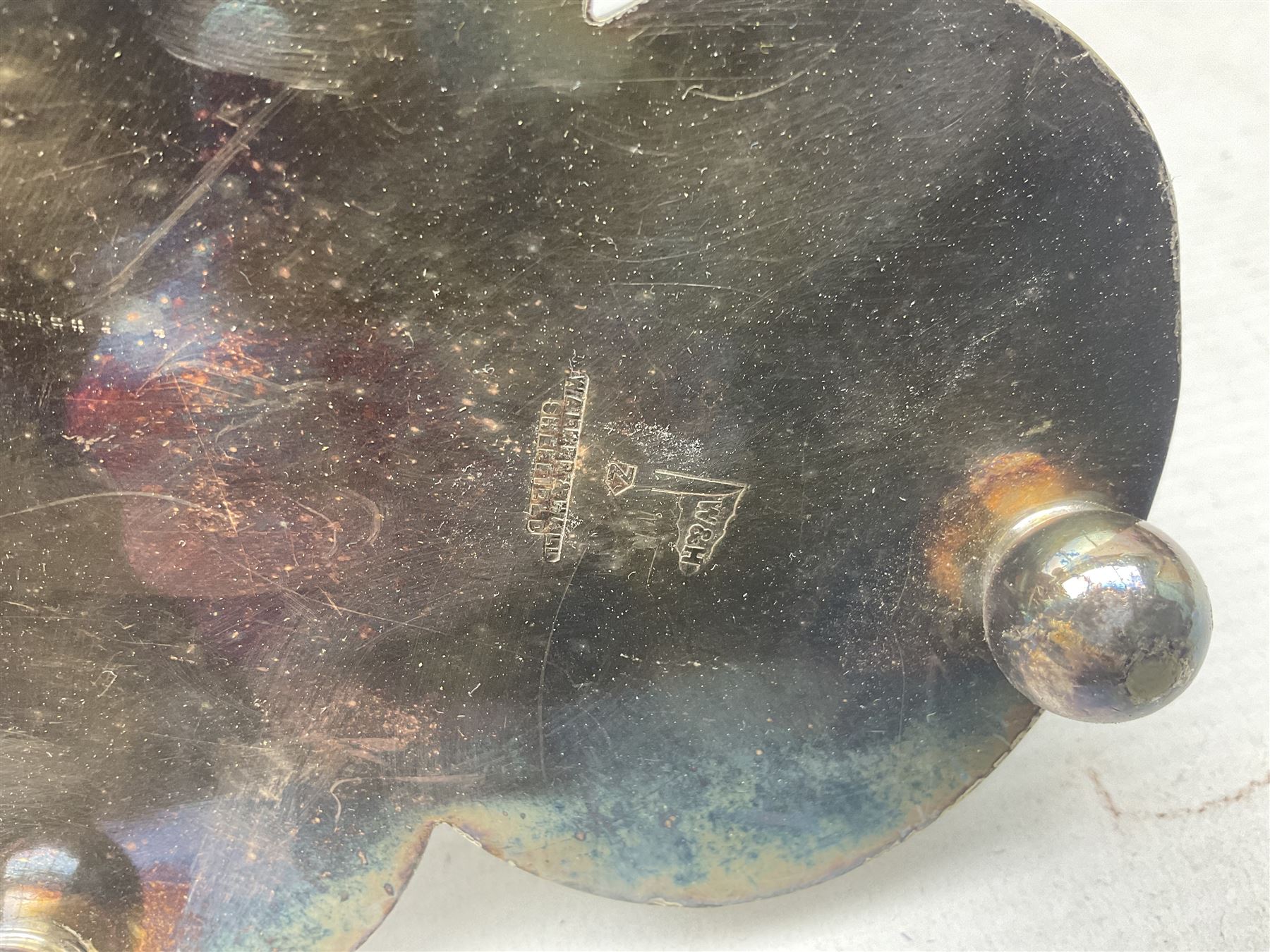 Walker & Hall silver plated RAF mess cruet frame H16.5cm; after Chas C. Stadden - Image 20 of 20