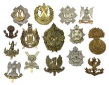 Fifteen Scottish Glengarry and other metal military badges including Argyll & Sutherland