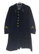 French Garde Republicaine greatcoat; bears label 'Deniau-Piquet Uniformes Regnard 30 Rue De Lisbonne