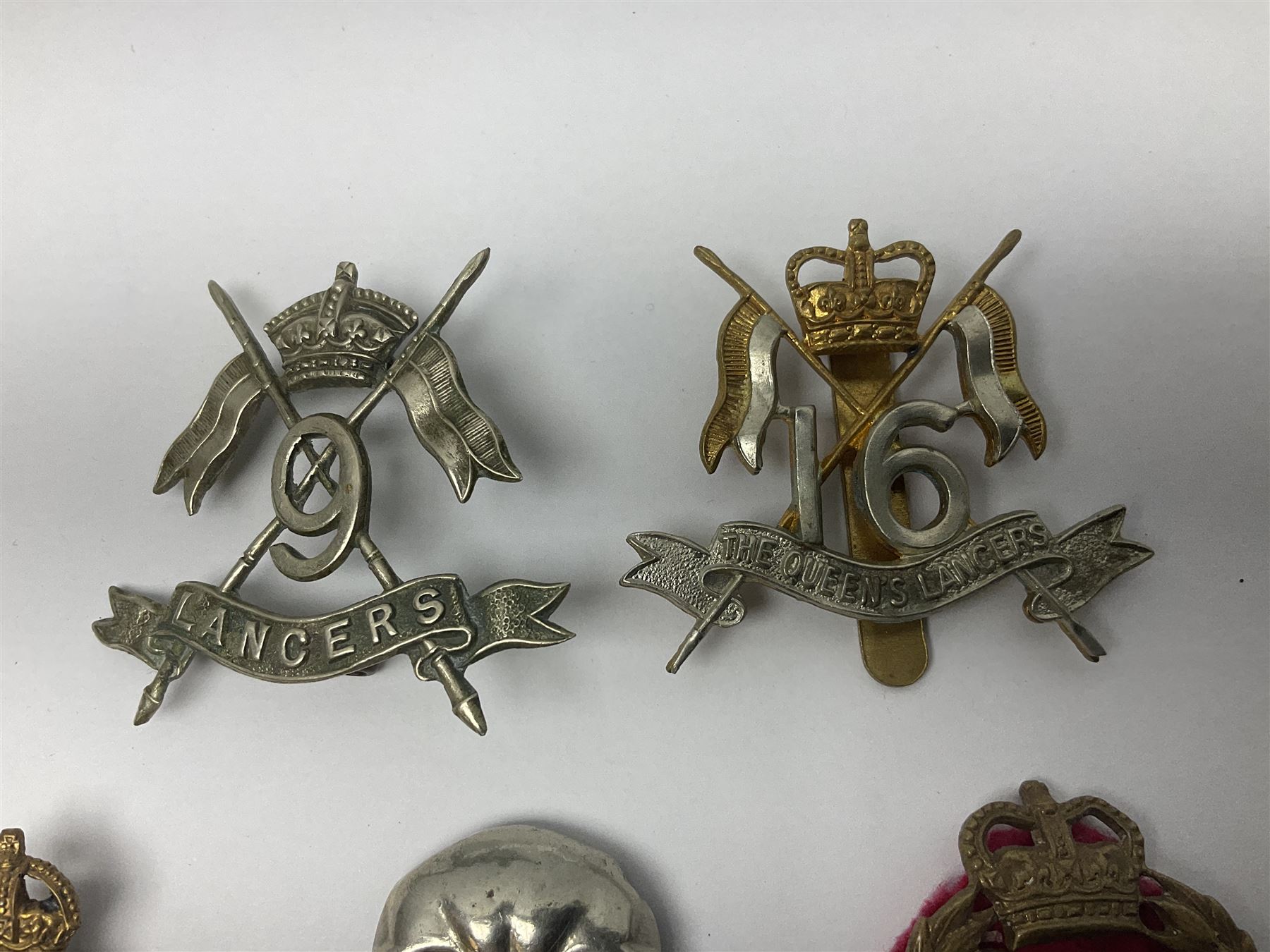 Nine Lancers metal cap badges including 9th - Image 9 of 17