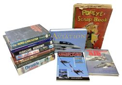Ten books of predominantly military aircraft interest including Aircraft Anatomy World War Two