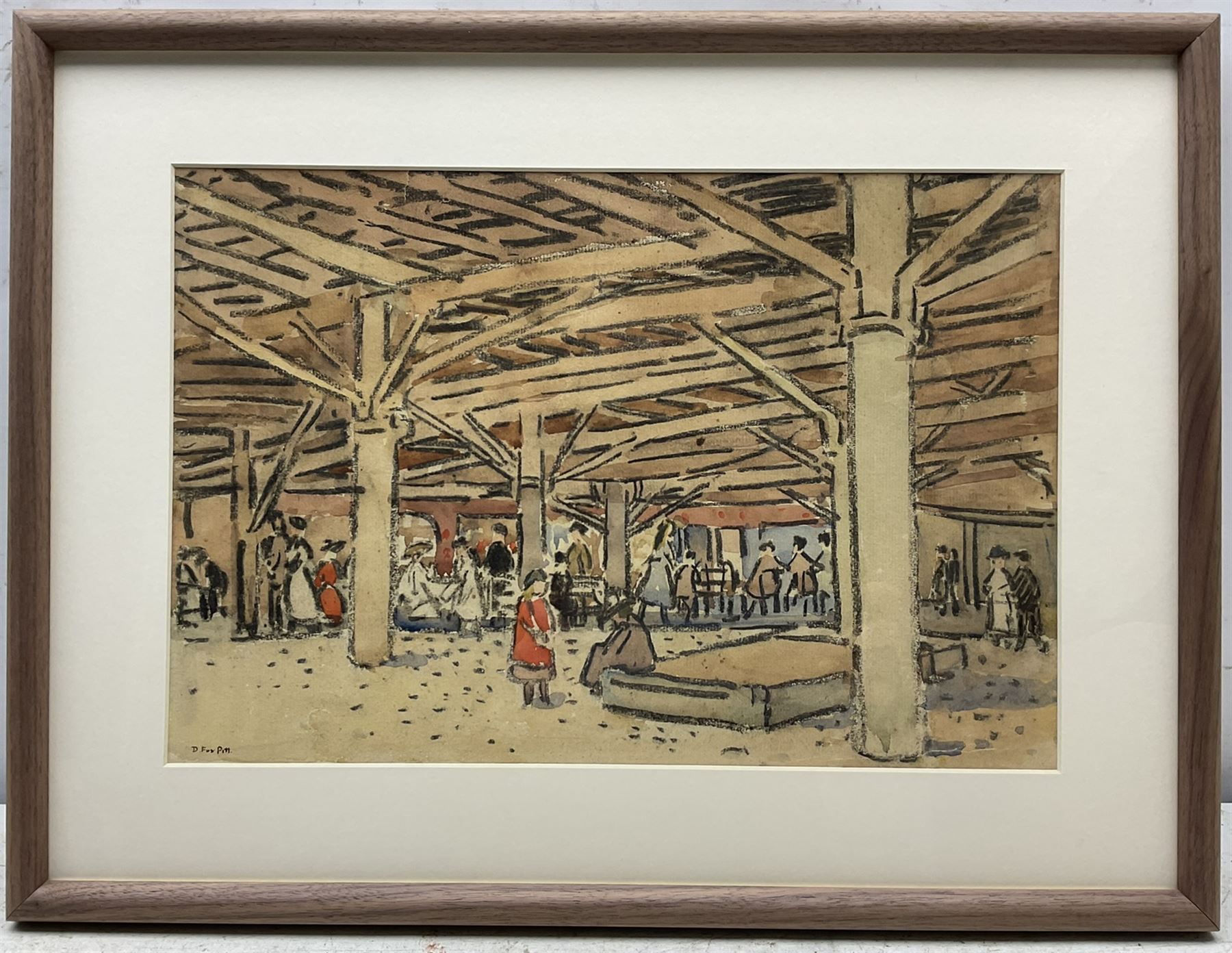 Douglas Fox Pitt (British 1864-1922): Figures under Brighton Pier - Image 2 of 4