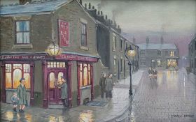 Steven Scholes (Northern British 1952-): 'The Red Lion Pub - North Manchester 1962'