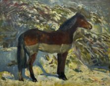 Thomas Sherwood La Fontaine (British 1915-2007): Exmoor Pony in the Snow