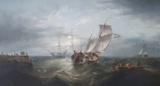 Henry Redmore (British 1820-1887): 'Harbour at Dusk'