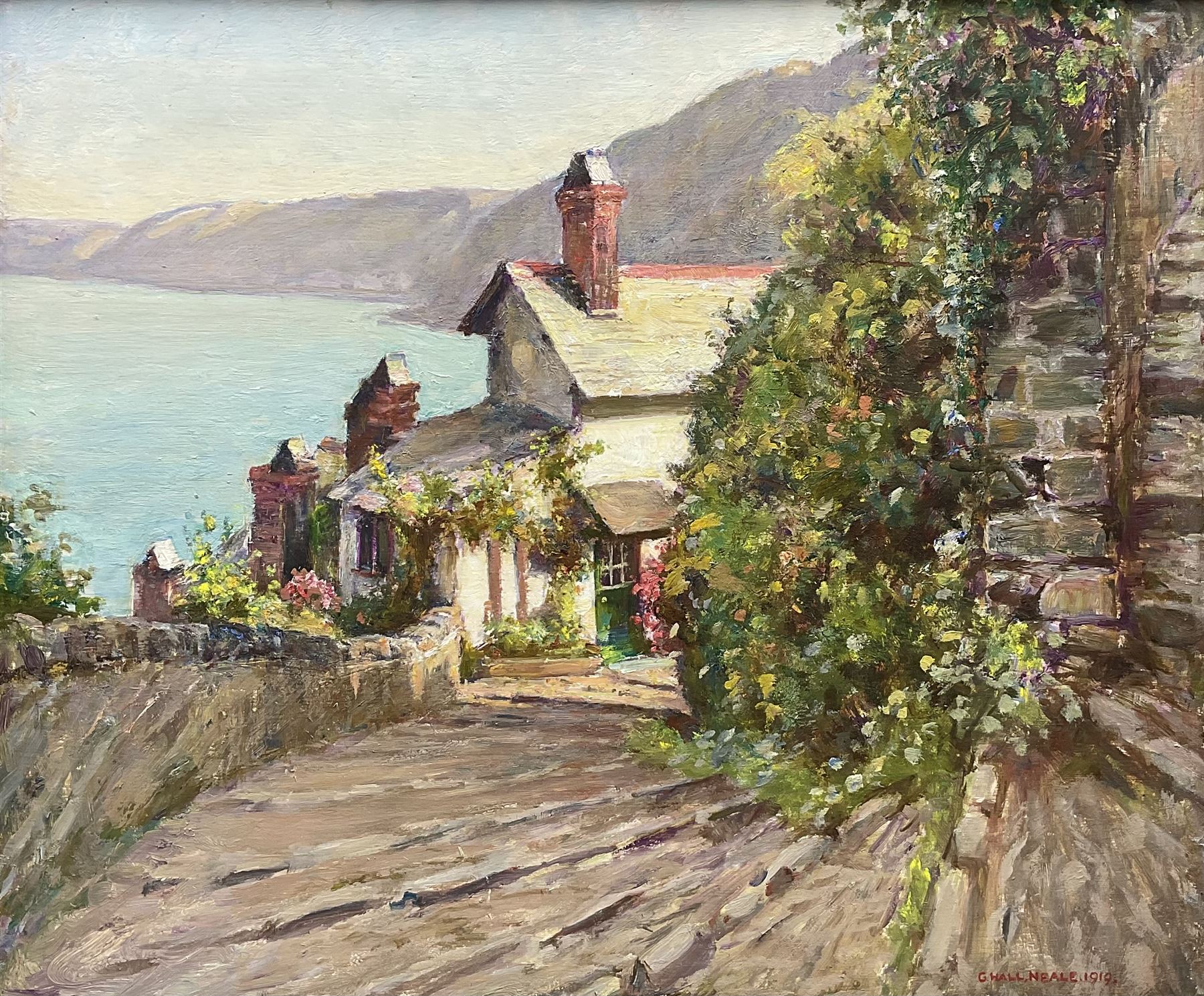 George Hall Neale (British 1863-1940): 'Clovelly - Up and Down Along'