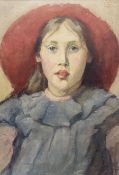 Madeline (Madge) C Fawkes (Newlyn School exh.1909-1931): The Red Sun Hat