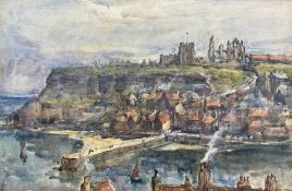 Rowland Henry Hill (Staithes Group 1873-1952): Tate Hill Pier and the East Cliff Whitby