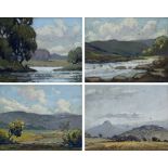 Robert Leslie Howey (British 1900-1981): 'Sleights' 'Cleveland' and 'Above High Force' on the River