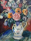 Lucien Genin (French 1894-1953): Still Life Jug of Flowers