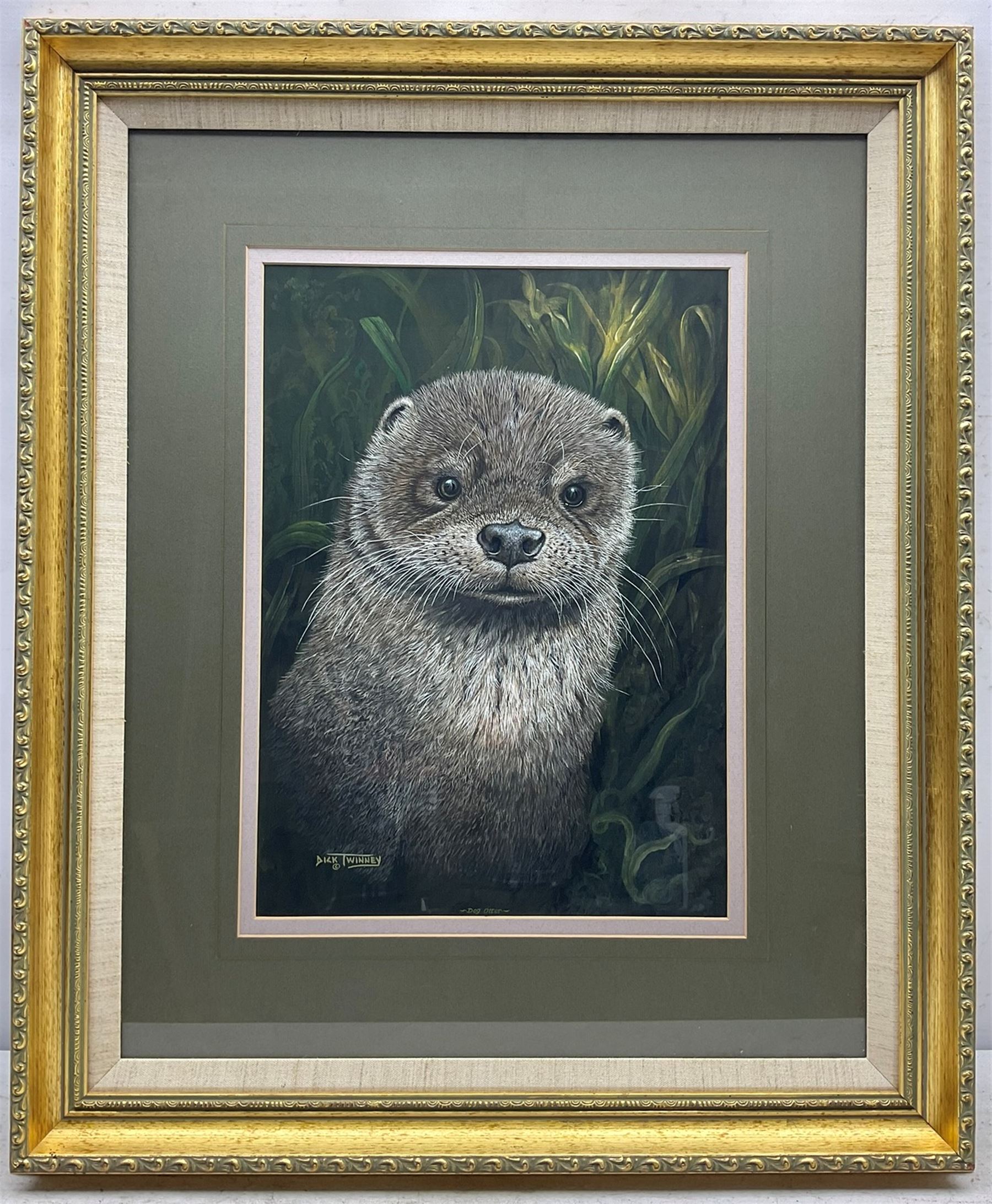 Dick Twinney (British 1943-): Otter Pup in Reeds - Image 2 of 4