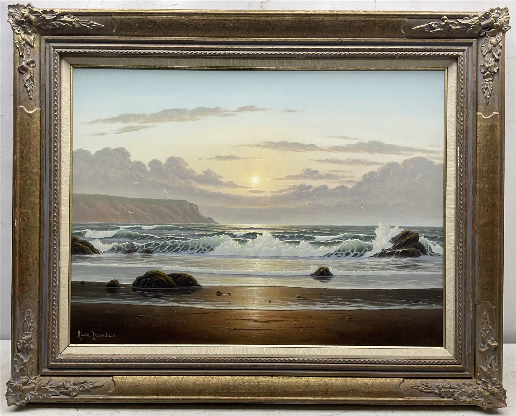 Alan Dinsdale (British 1939-): Sunrise on the Shoreline - Image 2 of 4