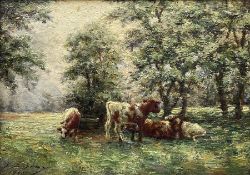 John C Gray (Scottish 1873-1958): Cattle Grazing