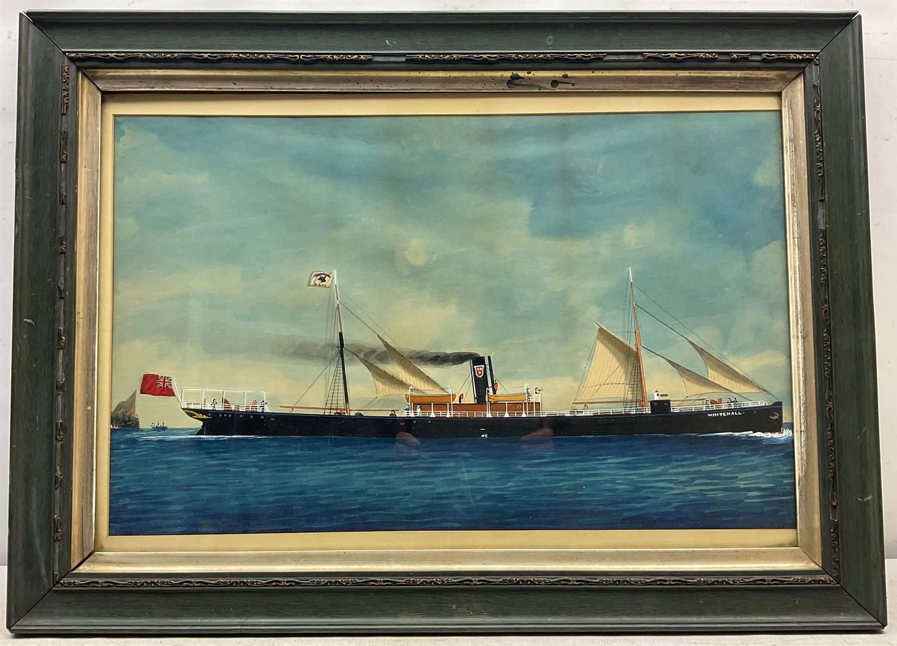 English School (19th/20th century): 'SS Whitehall' - Ship's Portrait - Image 2 of 3