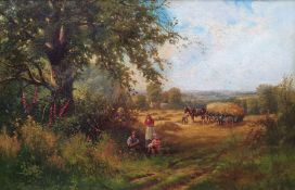 Arthur Stanley Wilkinson (British 1860-1930): 'Gathering the Hay at Woodmansterne Surrey'