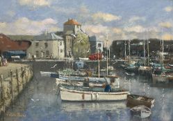 William Burns (British 1923-2010): 'The Harbour - Mevagissey Cornwall