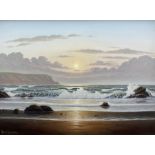 Alan Dinsdale (British 1939-): Sunrise on the Shoreline