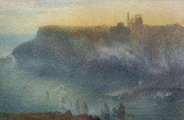 Alfred William Hunt (British 1830-1896): Sunrise Whitby East Cliff