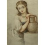 Jean Pierre Victor Dartiguenave (French c.1814-1854): Girl with a Jug of Water