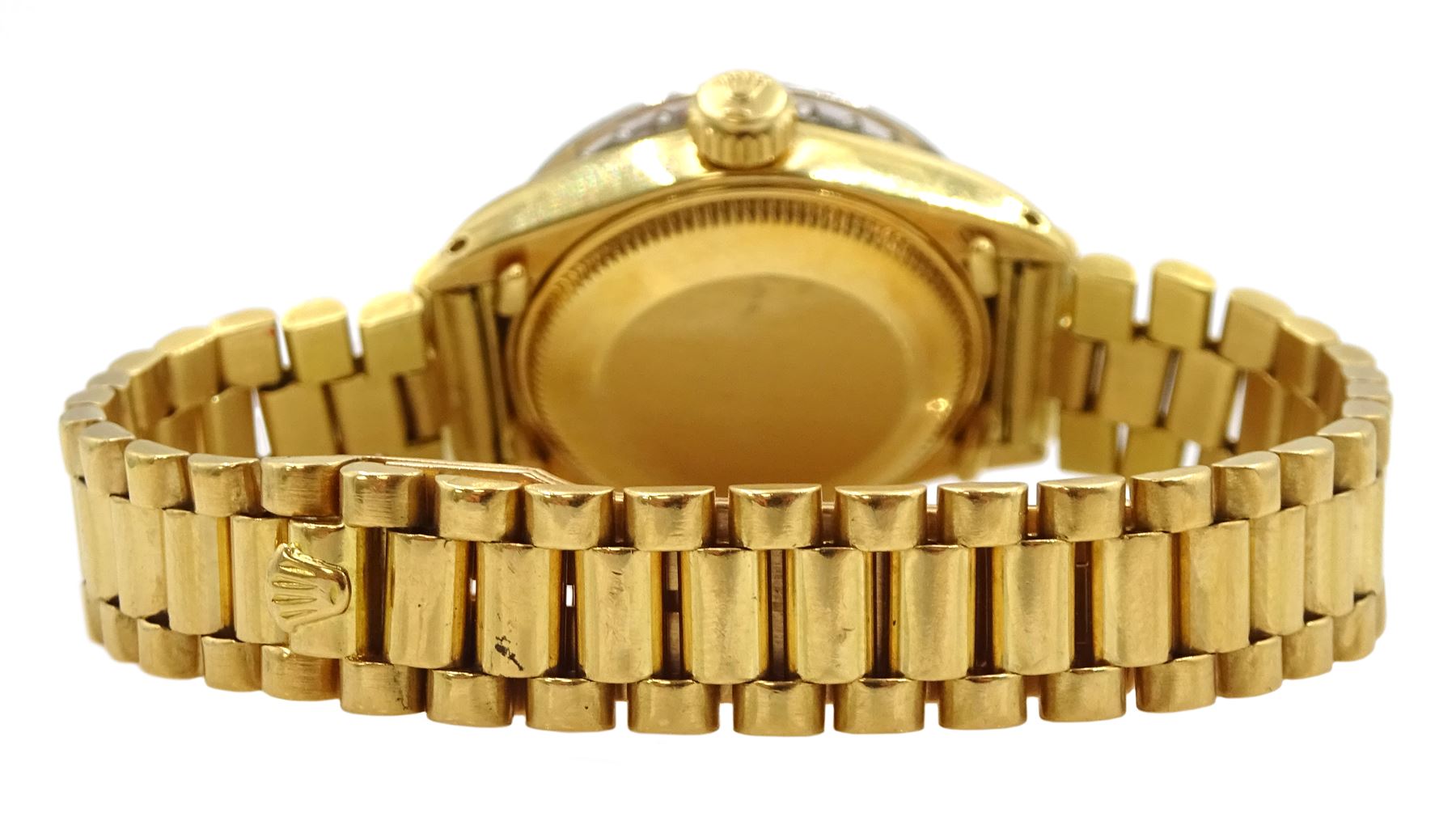 Rolex Oyster Perpetual Datejust ladies 18ct gold automatic wristwatch - Image 3 of 6