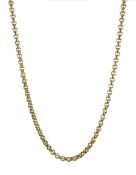 Gold rolo link chain necklace