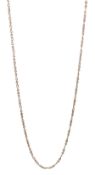 10ct rose gold infinity link chain necklace