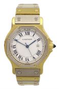 Cartier Santos ladies 18ct white and yellow gold automatic wristwatch