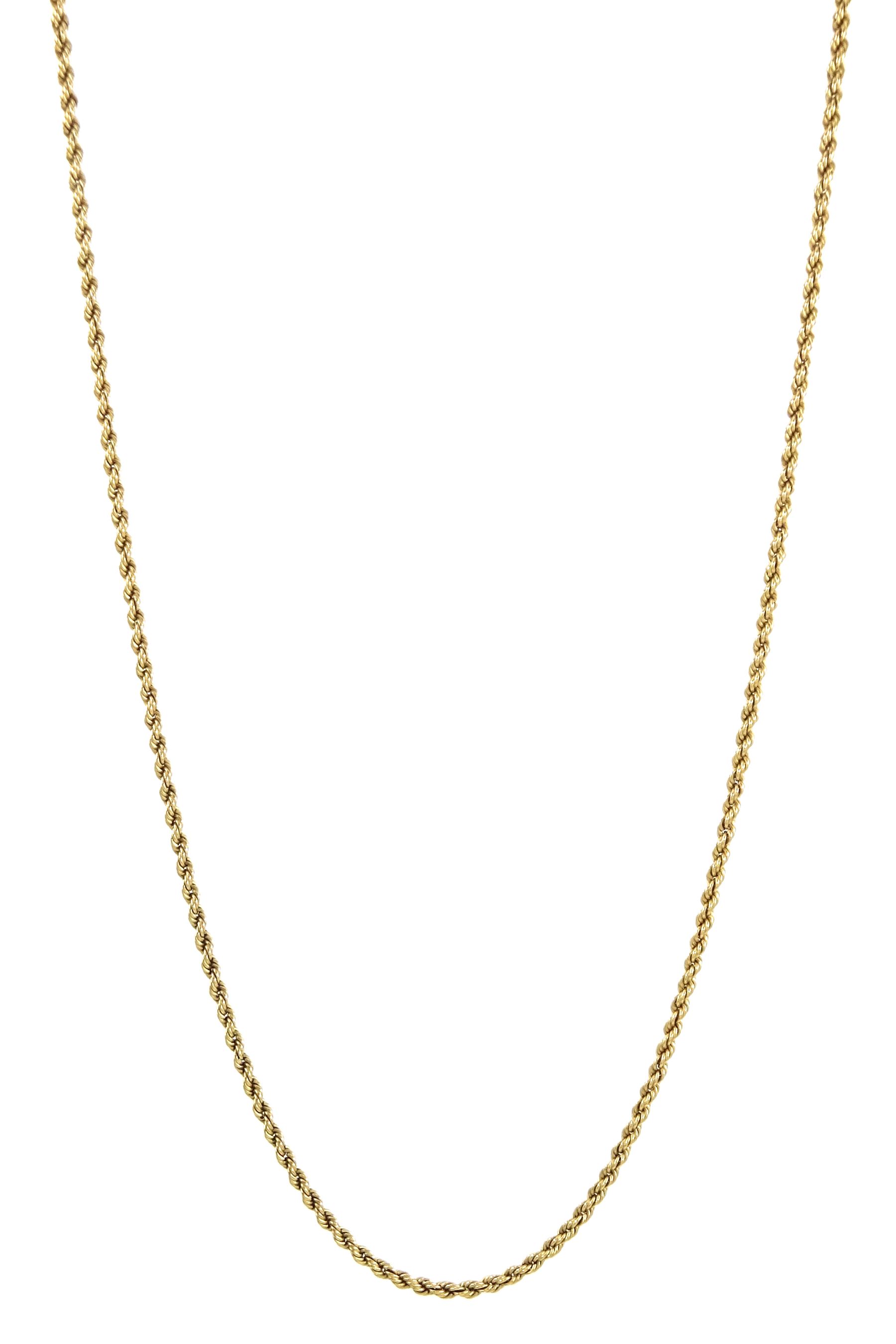 18ct gold rope twist chain necklace