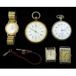 Zenor Art Deco silver manual wind rectangular wristwatch