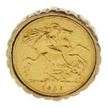 King Edward VII 1910 gold half sovereign