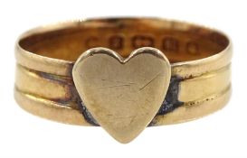 Victorian 18ct gold heart ring