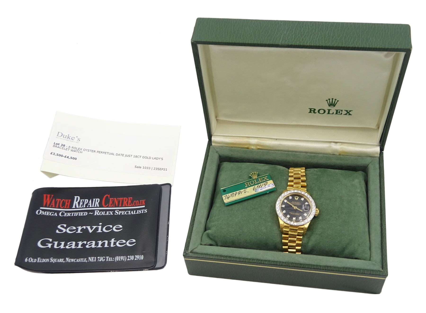 Rolex Oyster Perpetual Datejust ladies 18ct gold automatic wristwatch - Image 2 of 6