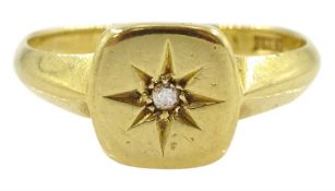Early 20th century 18ct gold gypsy star set