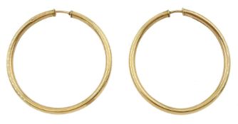 Pair of 9ct gold hoop earrings