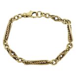 9ct gold fancy link bracelet