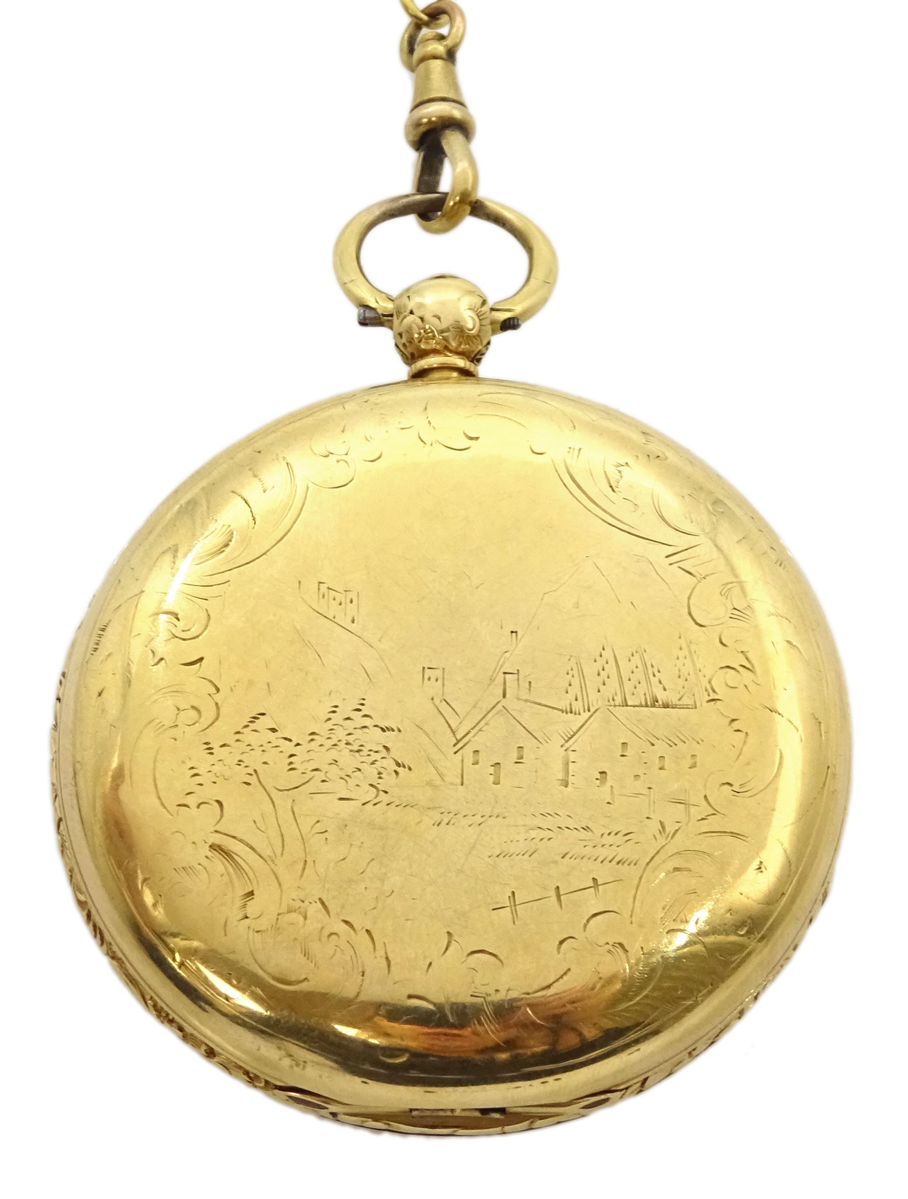 Victorian 18ct gold open face English lever fusee pocket watch by Frisch & Schierwater - Image 3 of 7