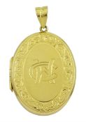 18ct gold oval locket