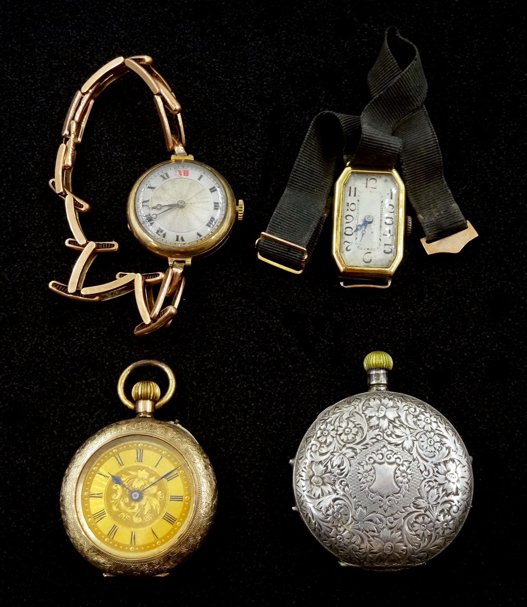Longines 9ct rose gold manual wind wristwatch London import marks 1926