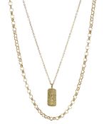 9ct gold ingot pendant necklace