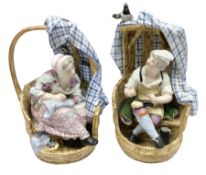 Pair of Continental figures in the Meissen style