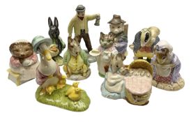 Nine Beswick Beatrix Potter figures