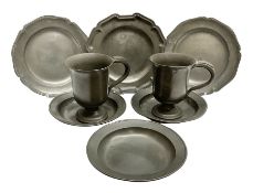 Group of 19th century pewter comprising
