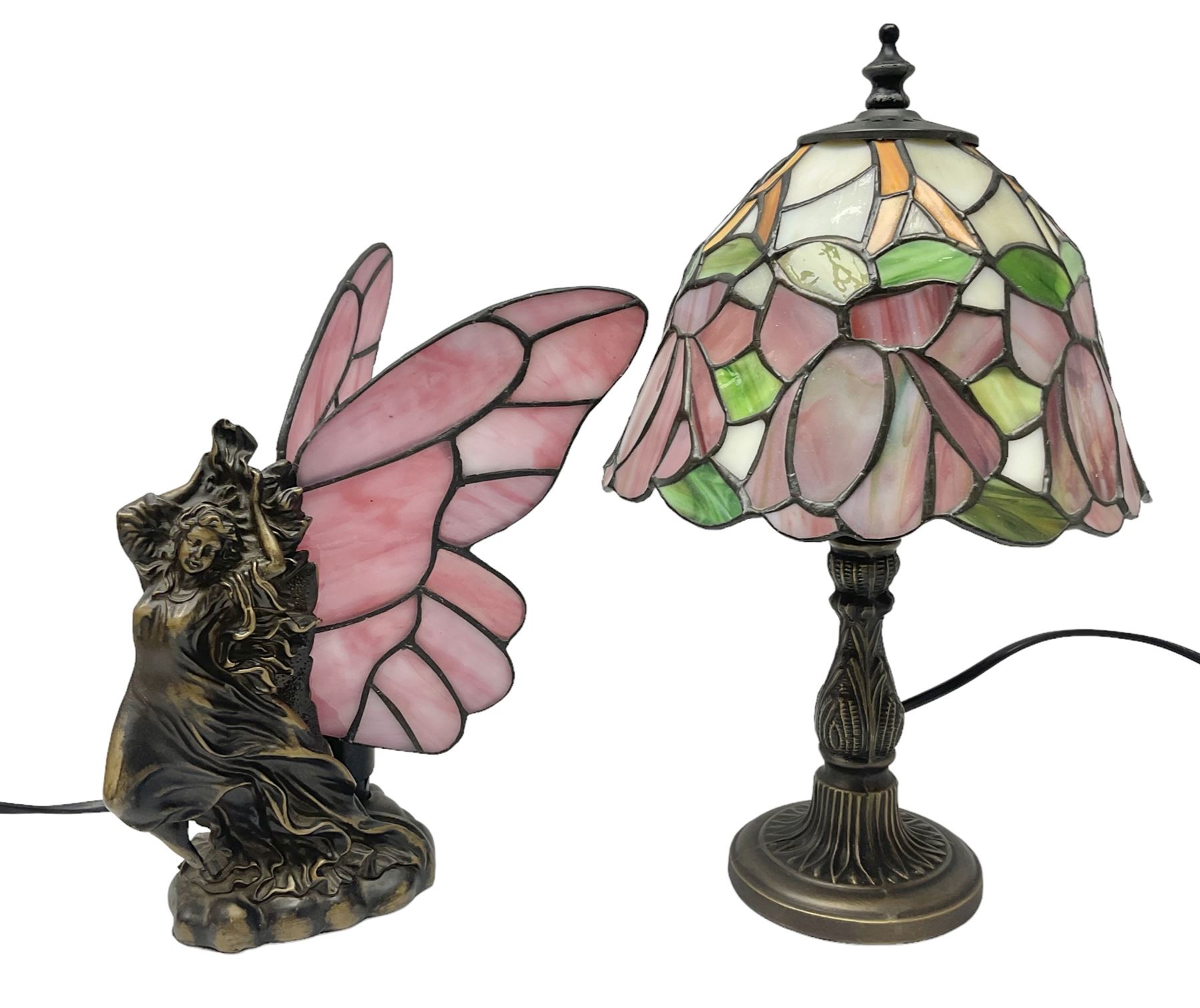 Two Tiffany style lamps