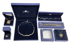 Swarovski jewellery including necklace and matching bracelet