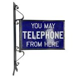 Double sided enamel sign