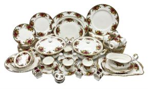 Royal Albert Old Country Roses pattern dinner service for eight