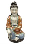 Tall Chinese polychrome figure of Guanyin (Guan Yin)